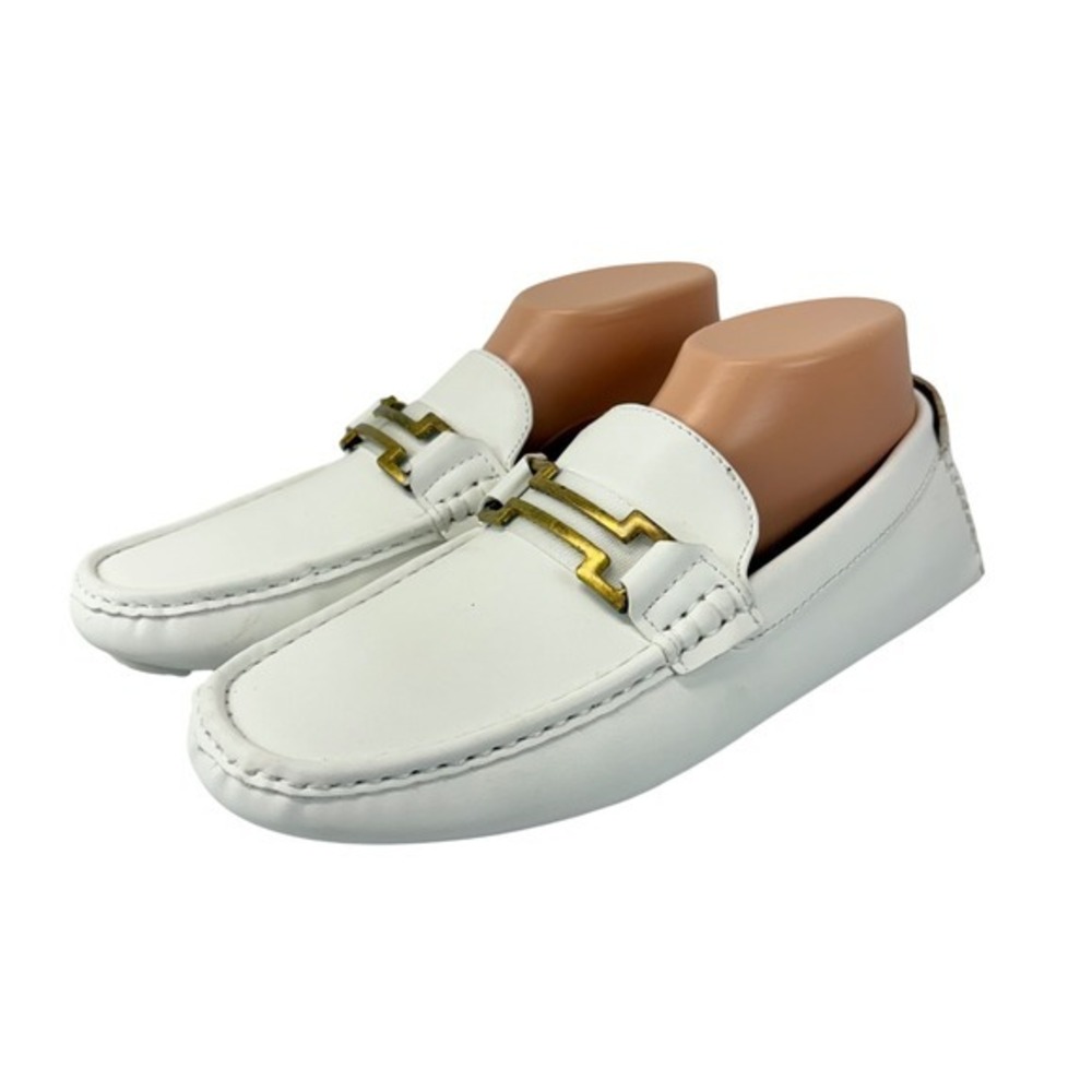 Bruno Marc Mens Hugh 7 Horsebit Moccasin Loafers White Leather Loafer Slip On